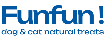 犬のおやつ専門店 Funfun ロゴ ブルー